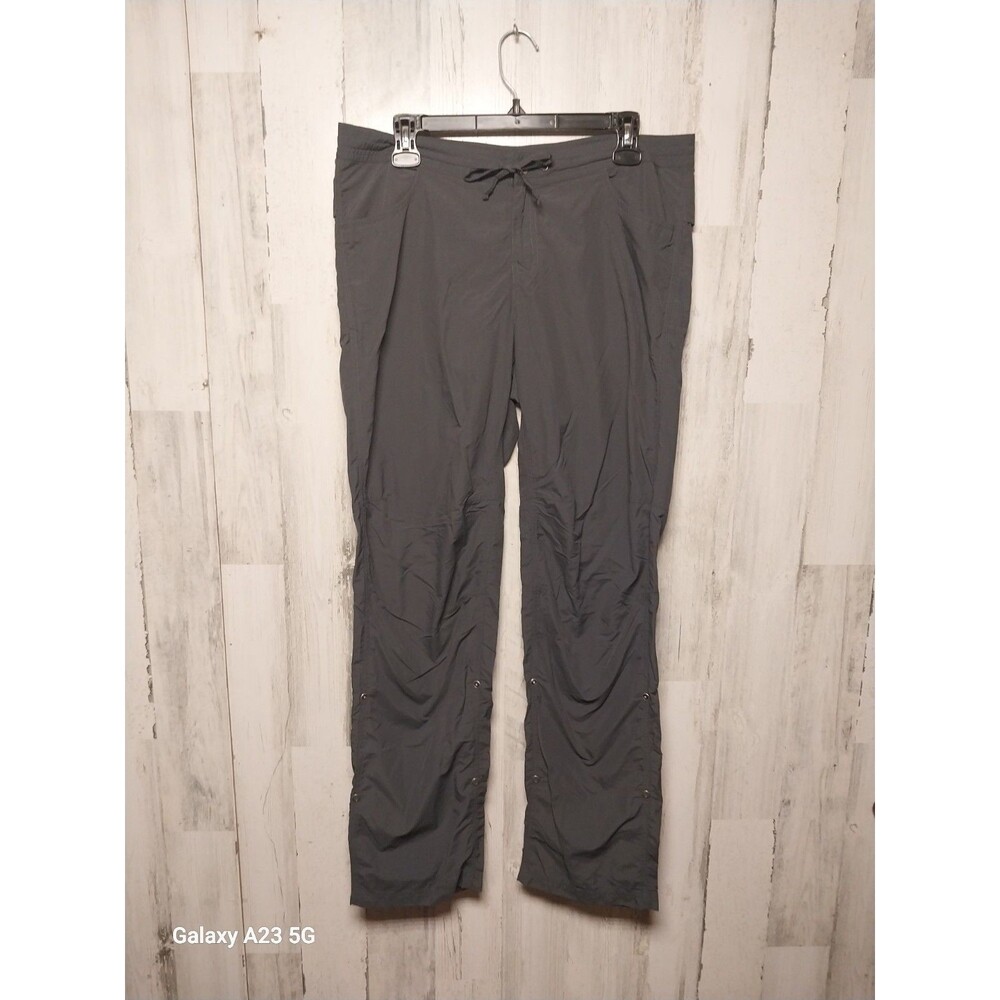Exofficio Pants 10 Gray 100% Nylon Flat Front Repellent Apparel